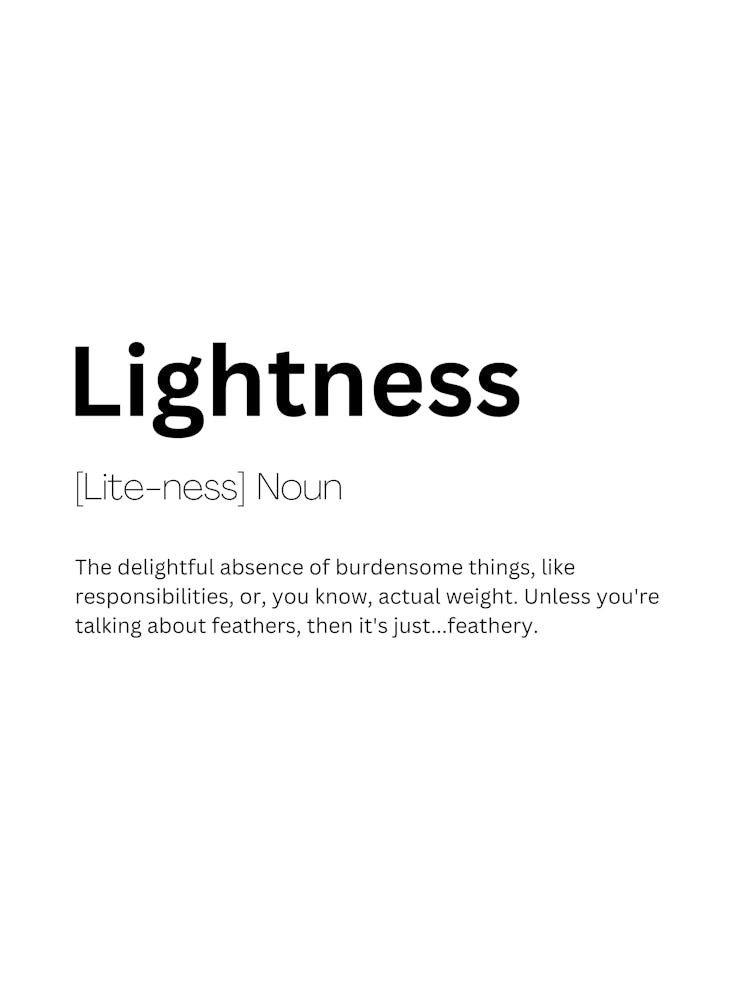 Lightness Definition Meaning