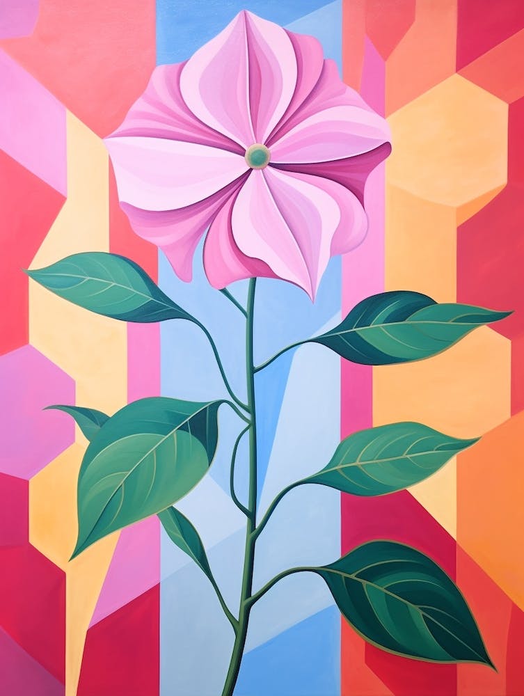 Bougainvillea 1 Hilma Af Klint Inspired Pastel Flower Painting