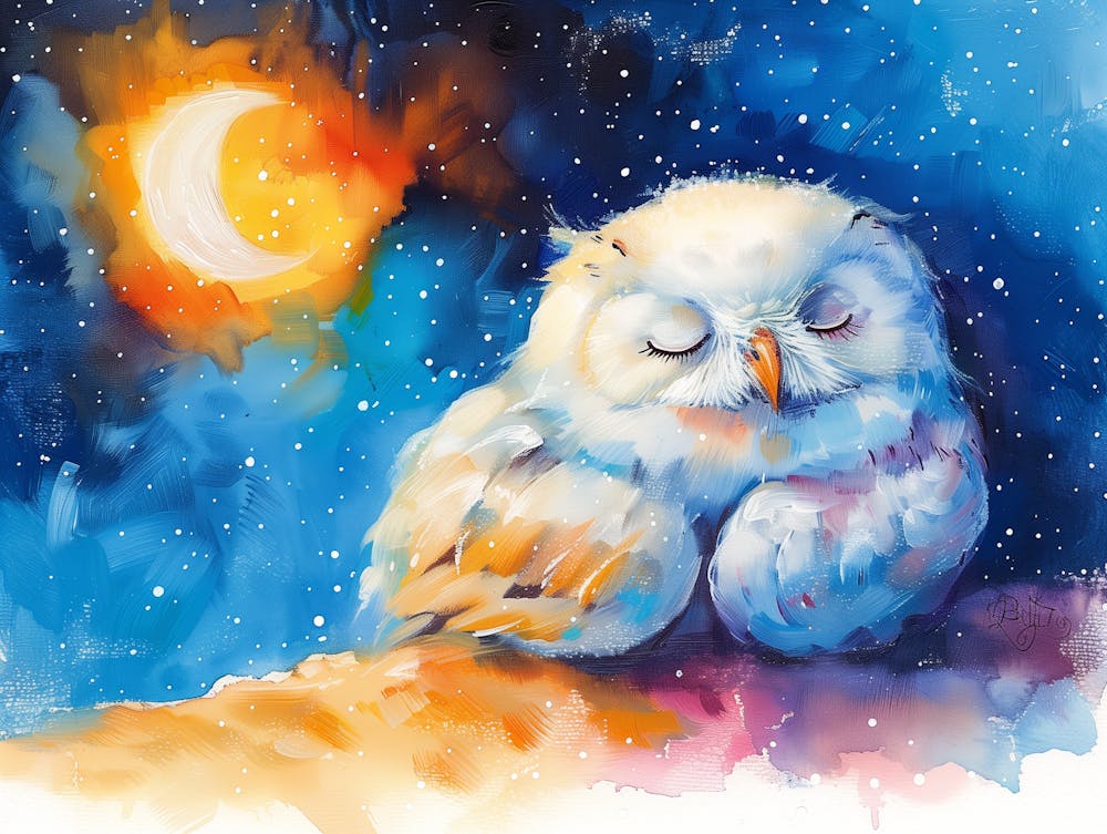 Snowy-Owls in the Polar Nights 1
