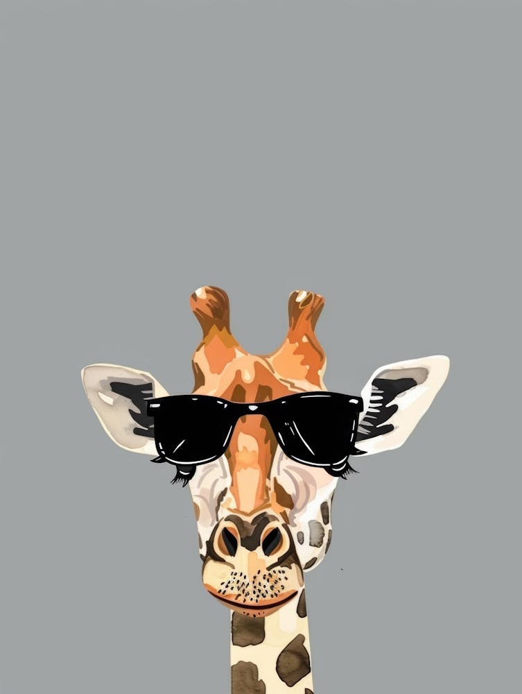 Giraffe With Sunglasses