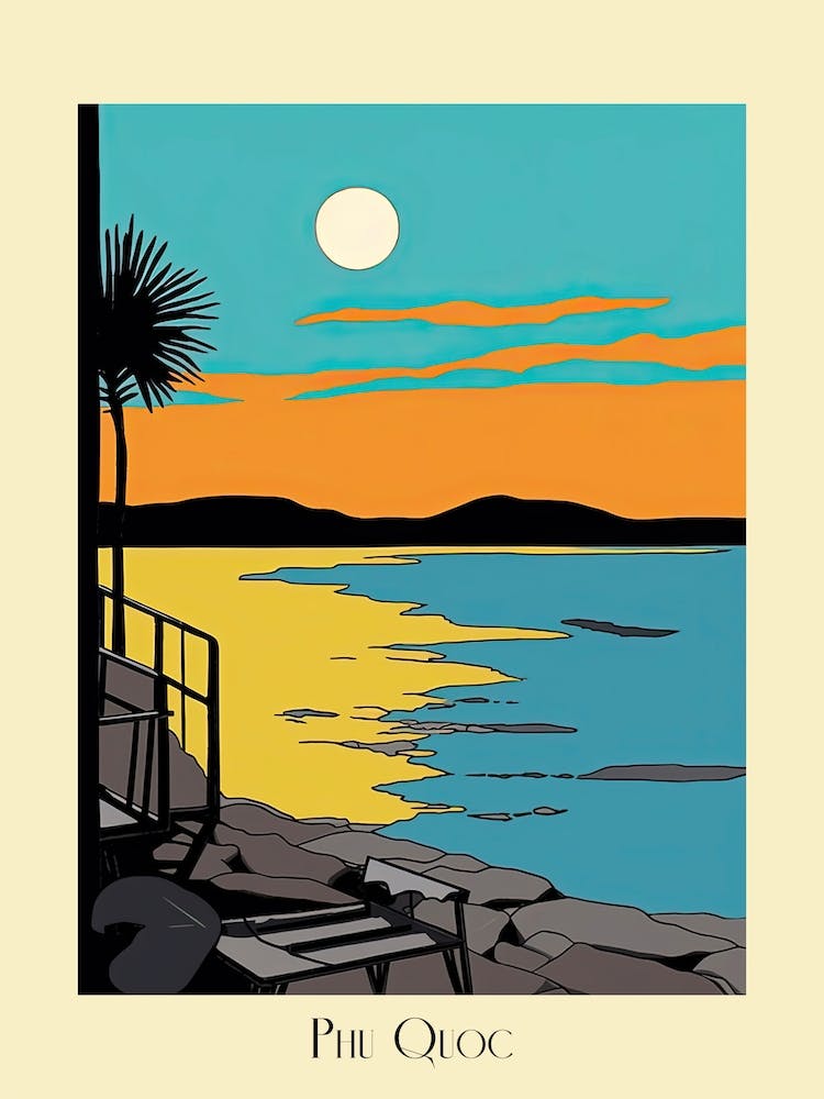 Poster Of Minimal Design Style Of Phu Quoc, Vietnam 1