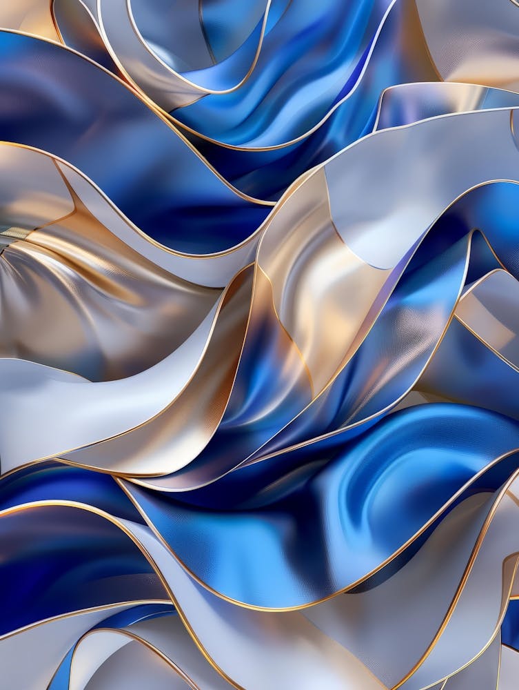 Abstract Blue And Gold Background 2