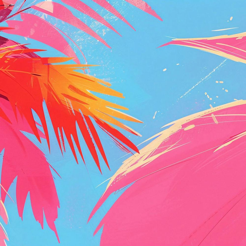 Palm Trees On A Blue Sky