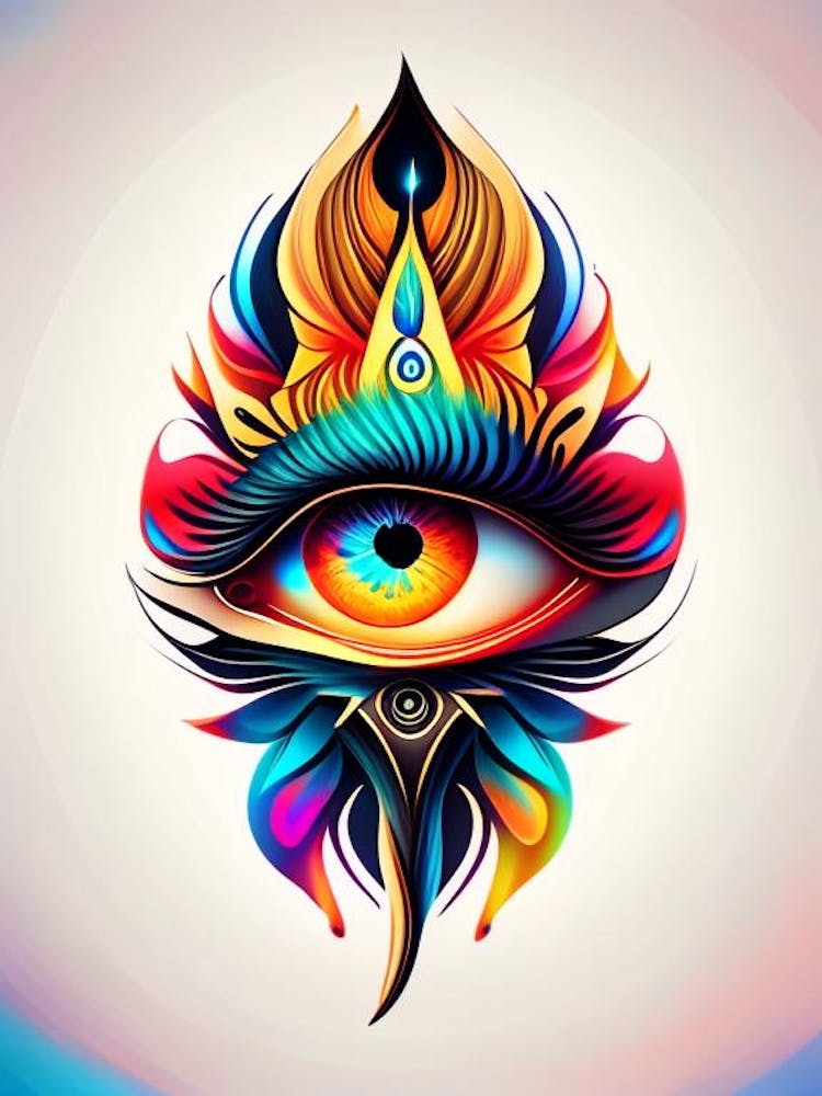 Energy Flow, Symbol, Third Eye Tattoo 1