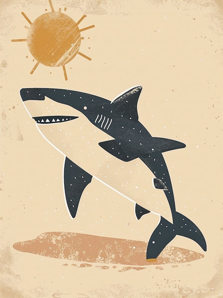 Shark & The Sun Muted Pastel Minimalist