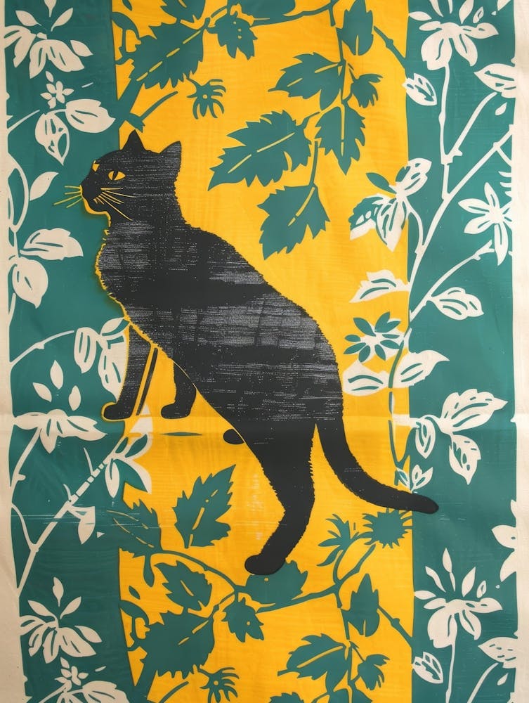 Cat On A Leaf