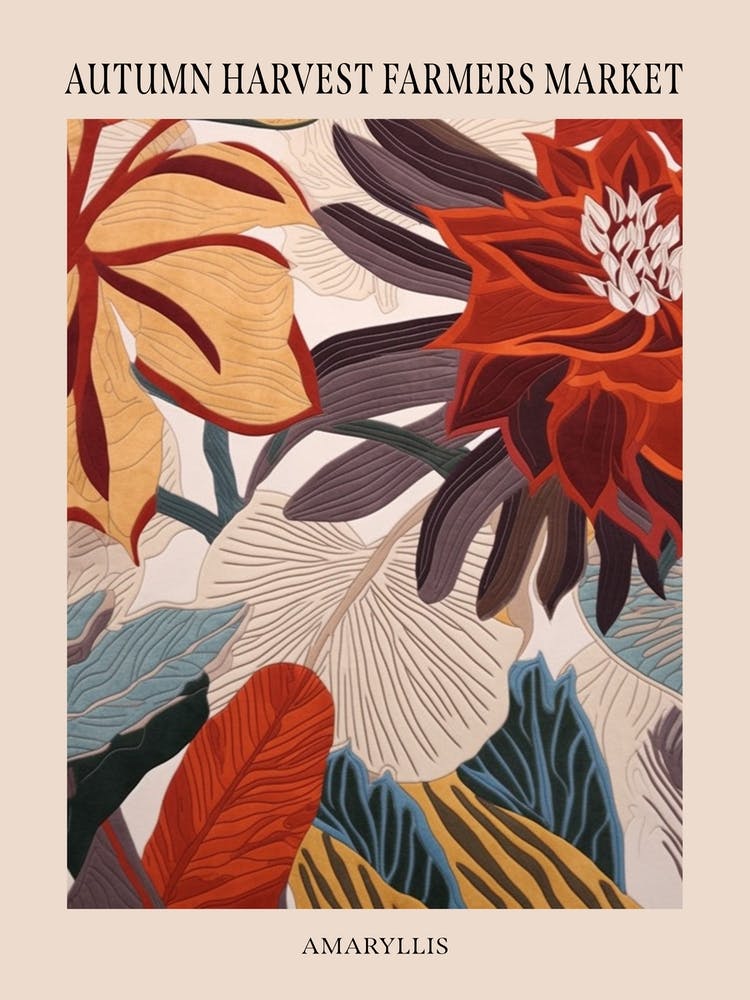 Fall Botanicals Amaryllis 4 Poster