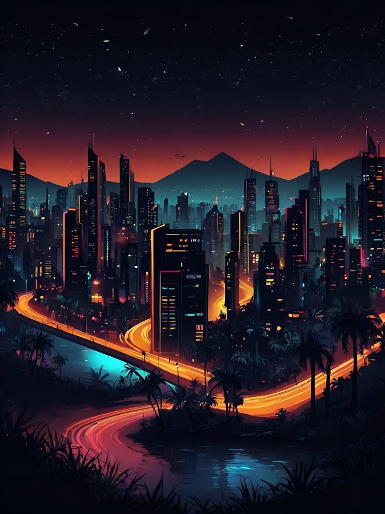 Cityscape At Night 1