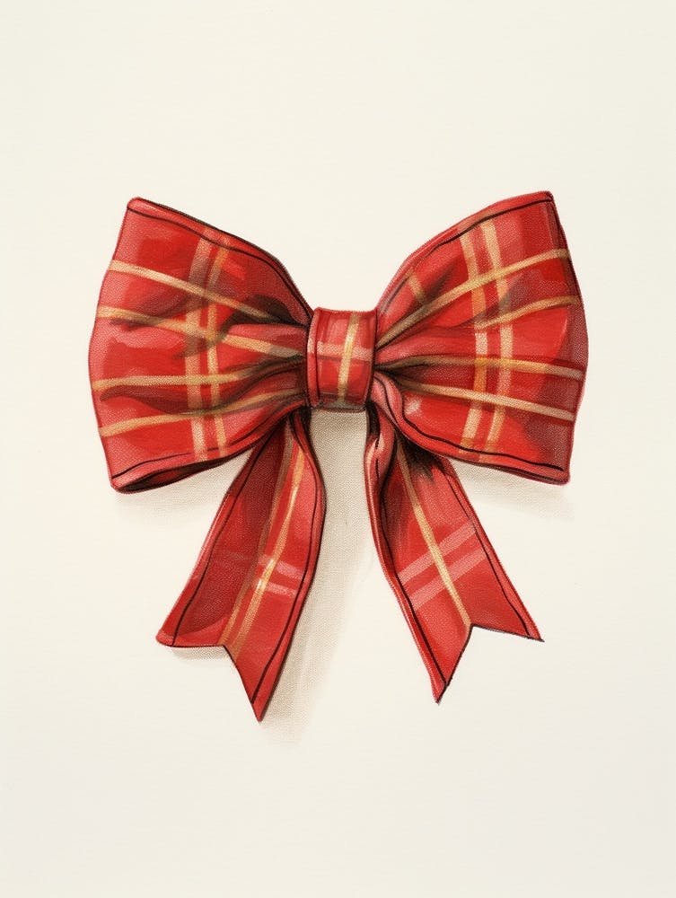 Red Tartan Bow
