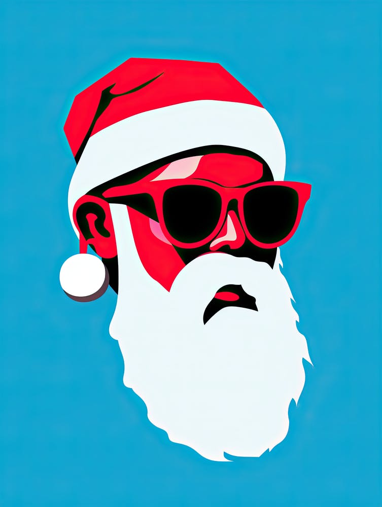 Santa Claus In Sunglasses, Pop Art