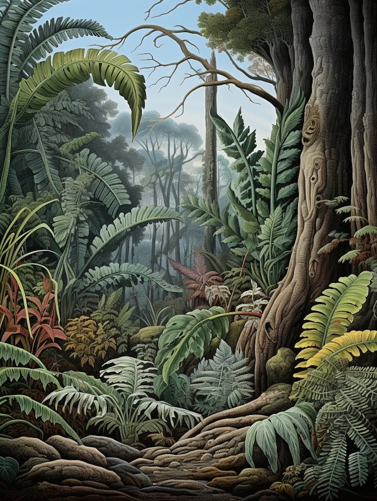 Vintage Jungle Botanical Illustration Jungle Fern 3