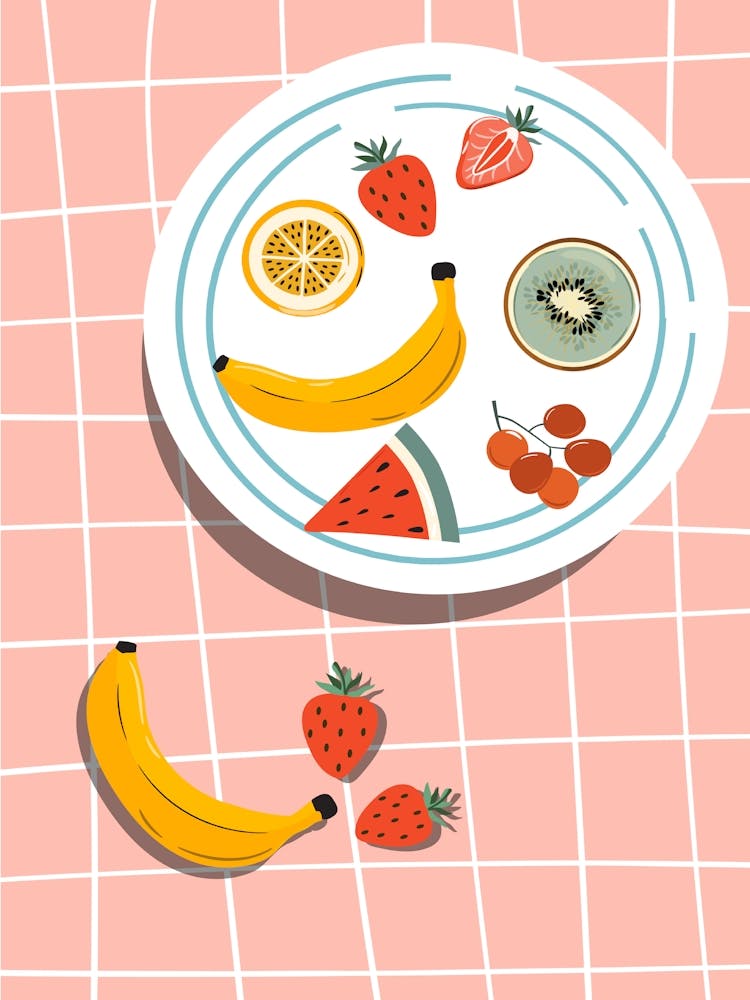 Assiette de Fruits Style Boho Matisse