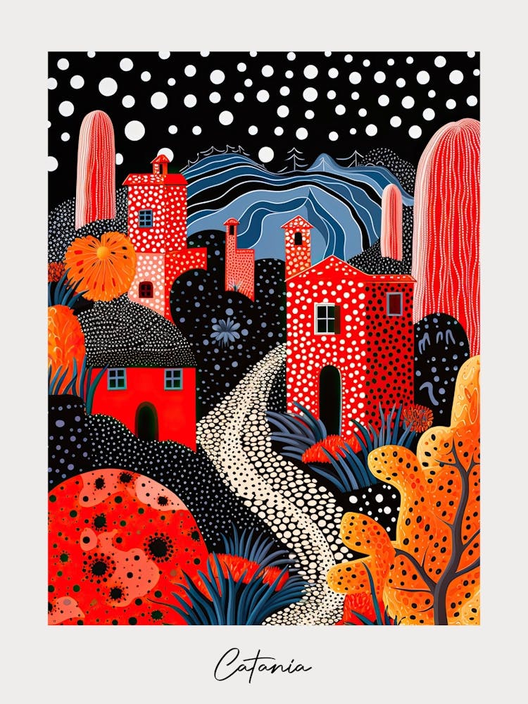 Poster Of Catania, Italy, Illustration In The Style Of Pop Art 3