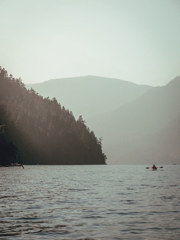 Kayakers On Lake