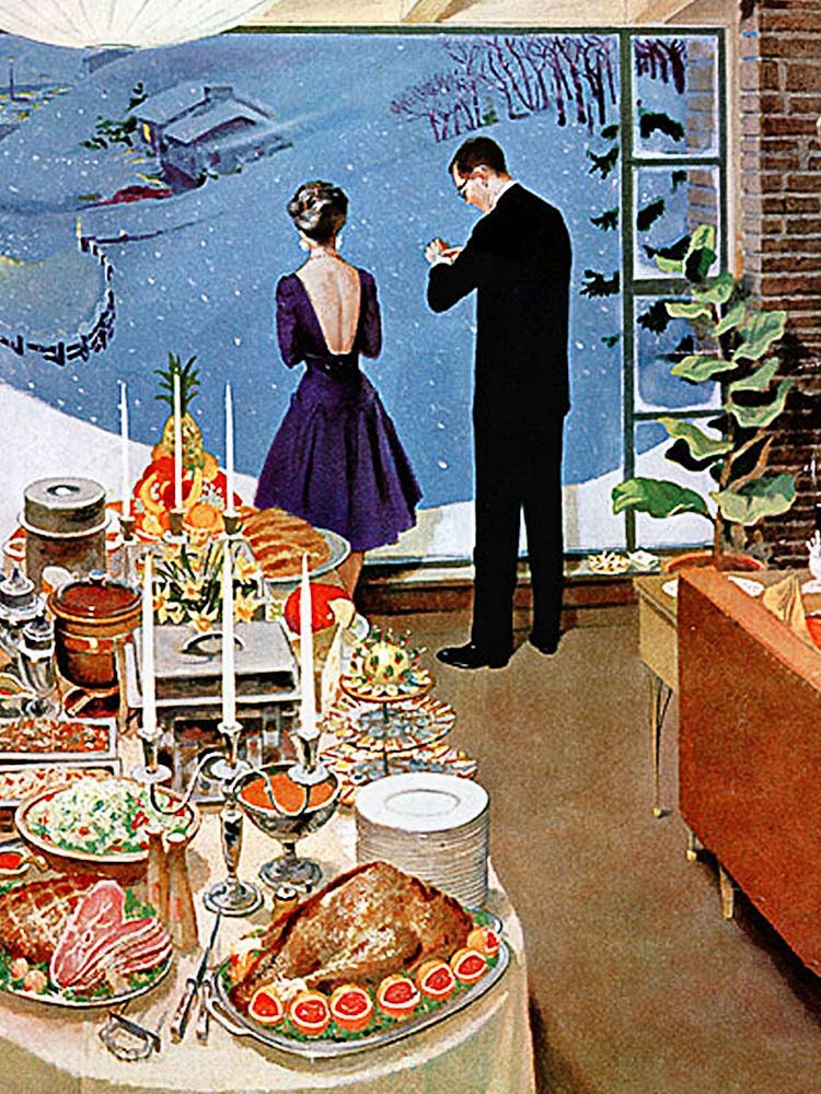 Waiting For Guests On A Christmas Eve