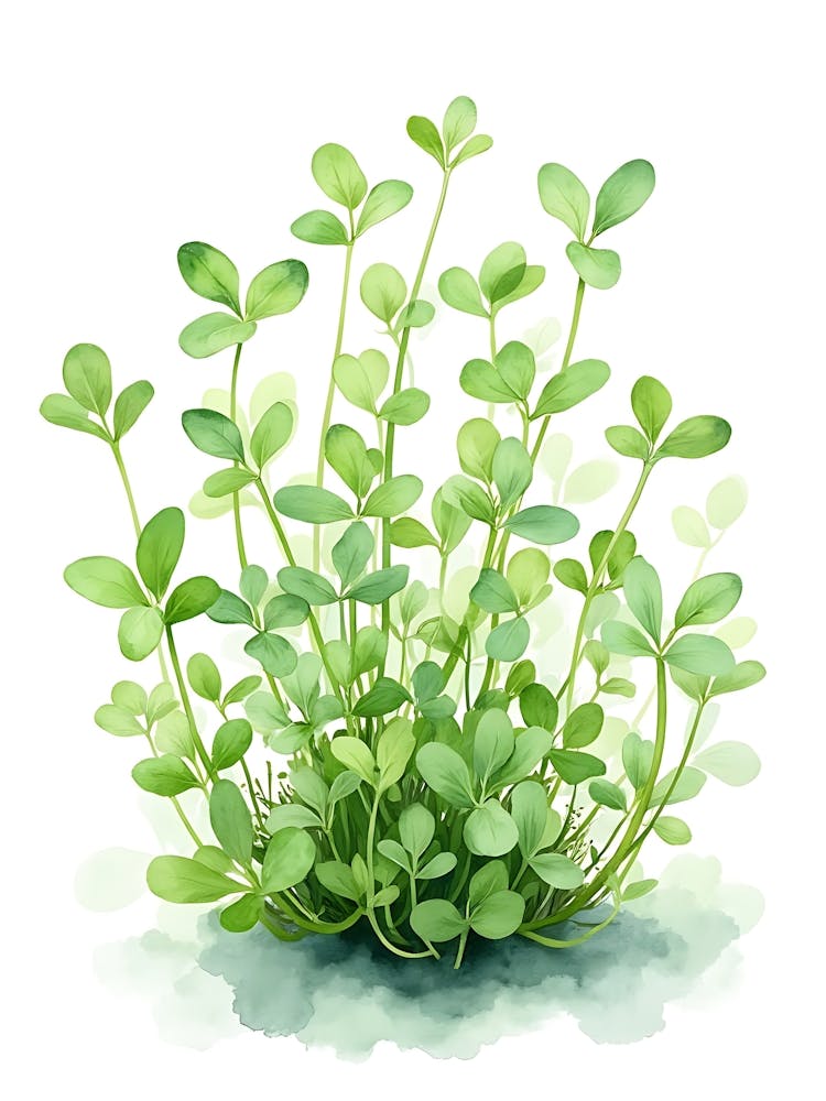 Watercolor Sage Leafline Design