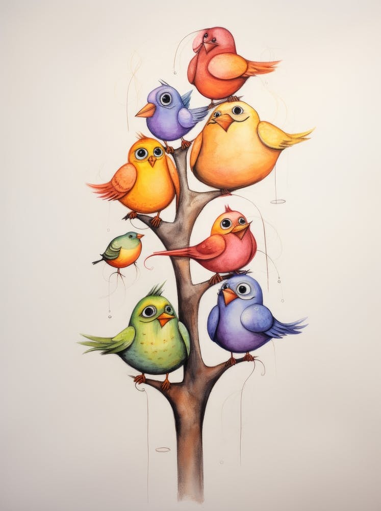 Birds In A Tree 1