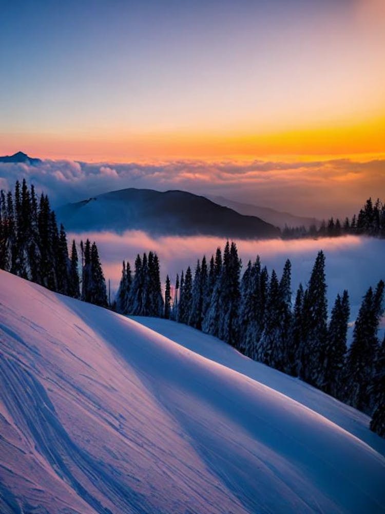 Skiwelt Wilder Kaiser Brixental, Austria Sunrise Skiing Poster