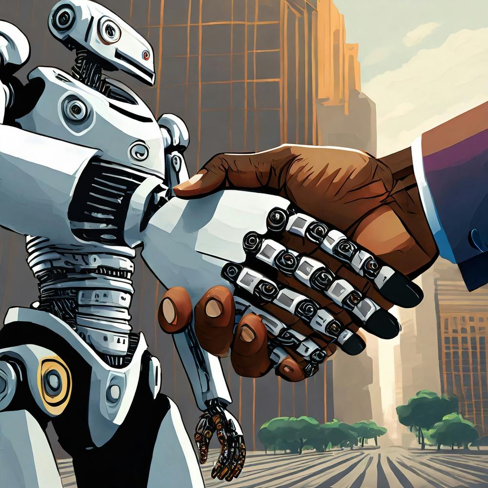 Firefly A Real Man Shaking Hand With A Robot 61525