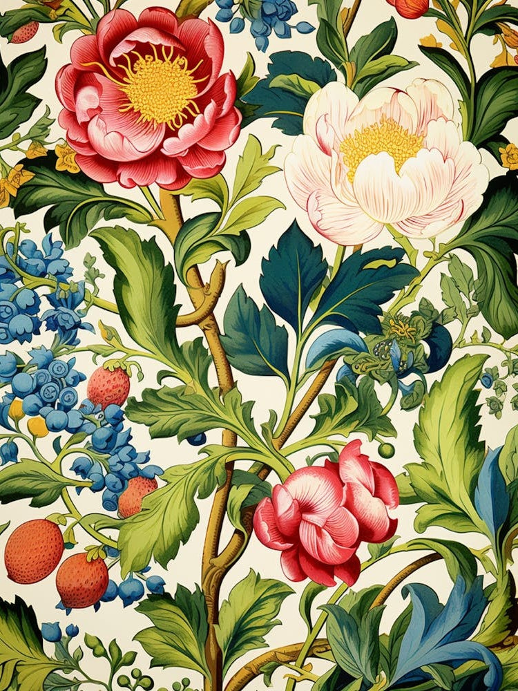 Peonies And Berries 1