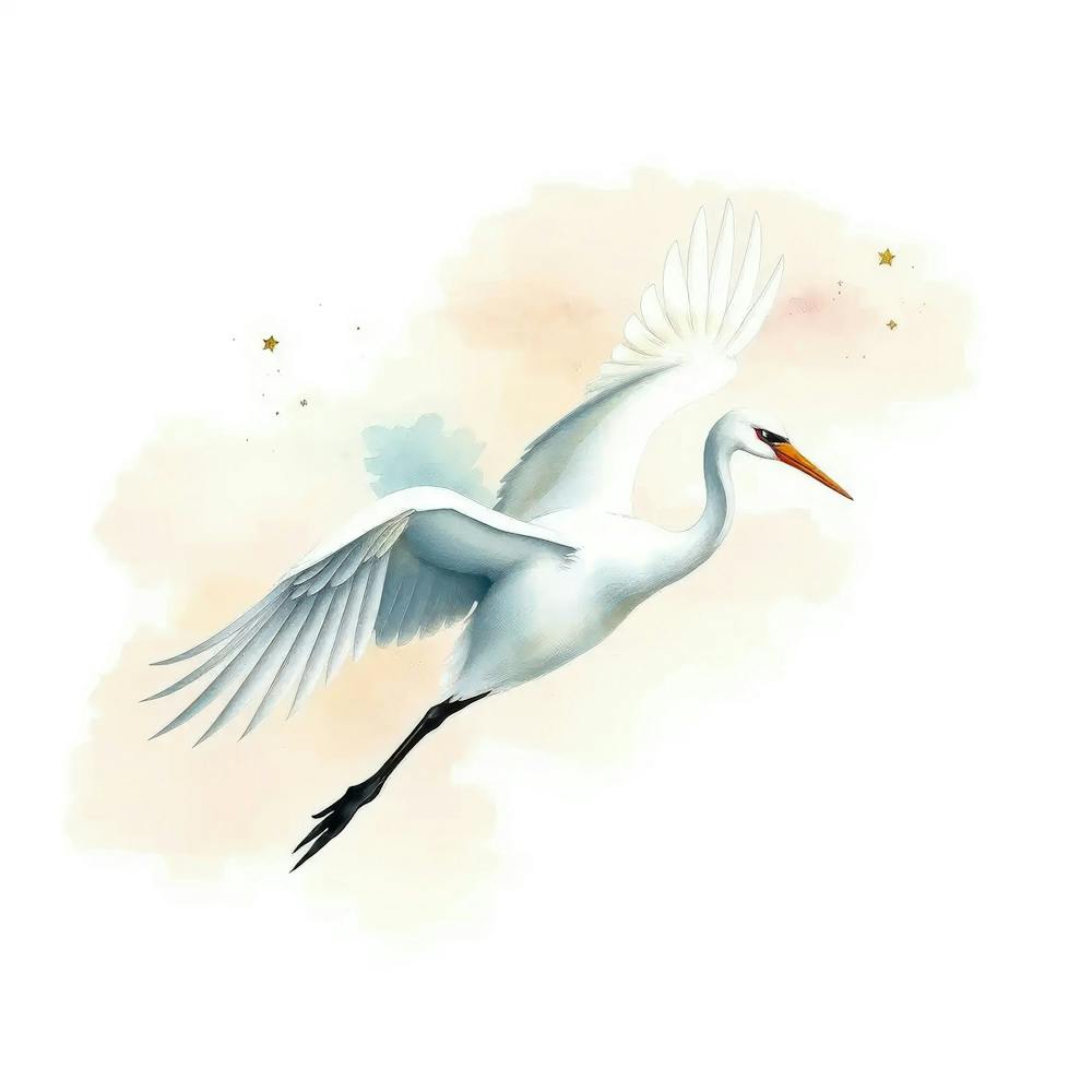 White Egret In Flight 1