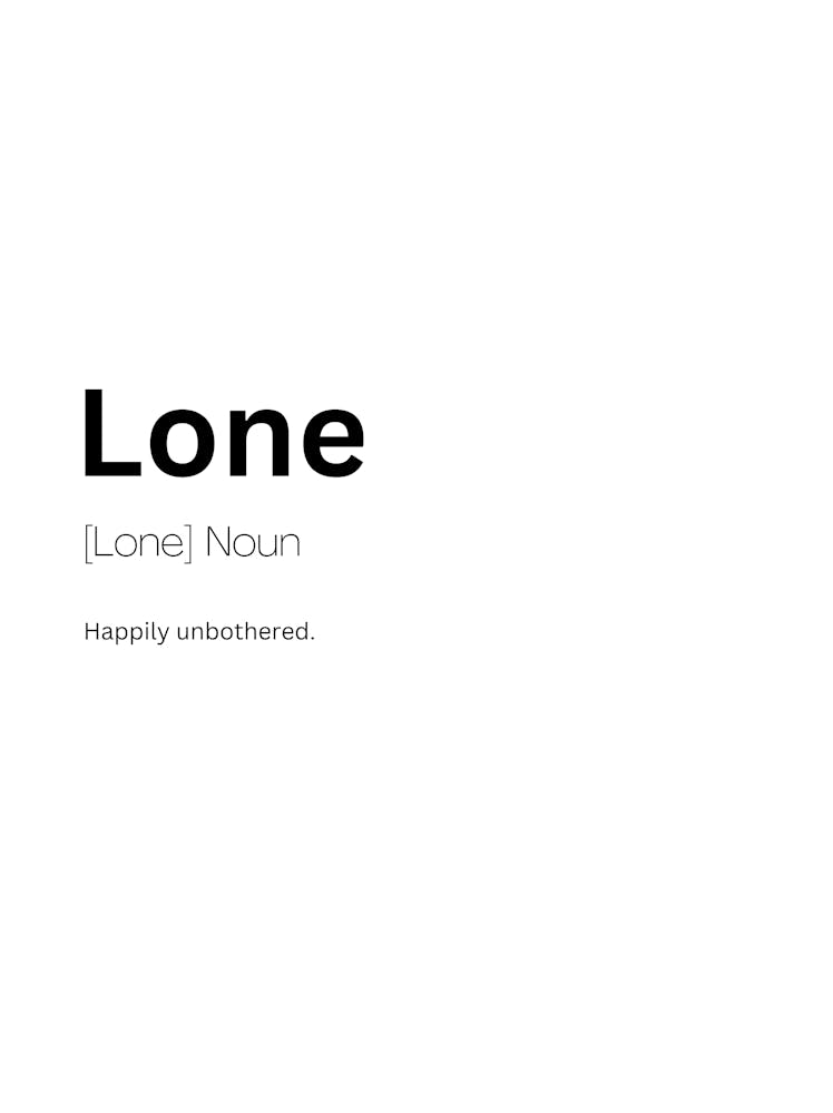 Lone Definition Meaning