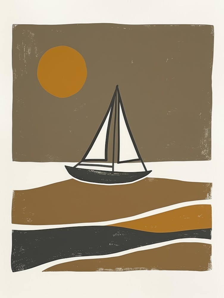 Voilier au Coucher de Soleil 30