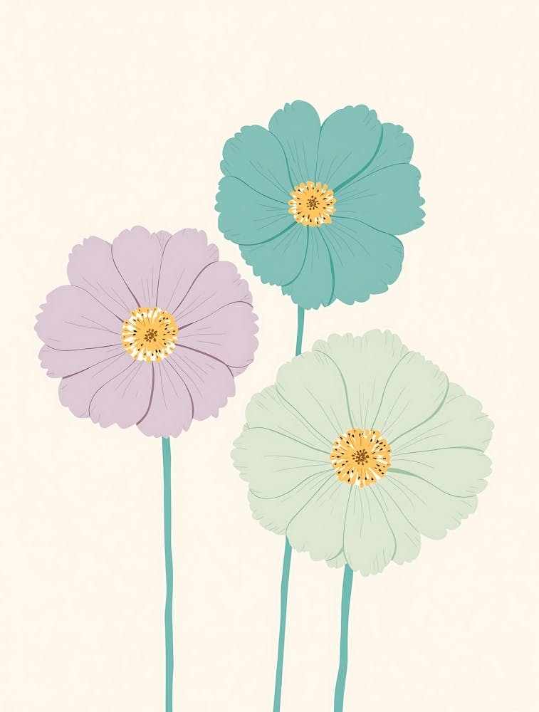 Whispering Blooms in Soft Watercolor Tones
