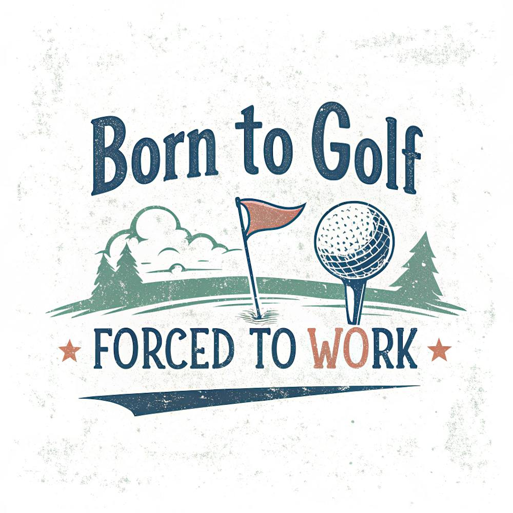 Born To Golf Forced To Work A Playful Phrase In