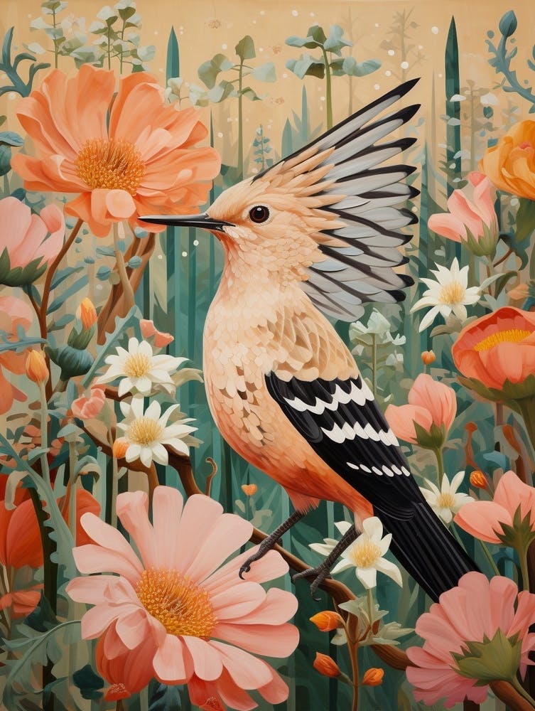 Hoopoe 3 Detailed Bird Painting