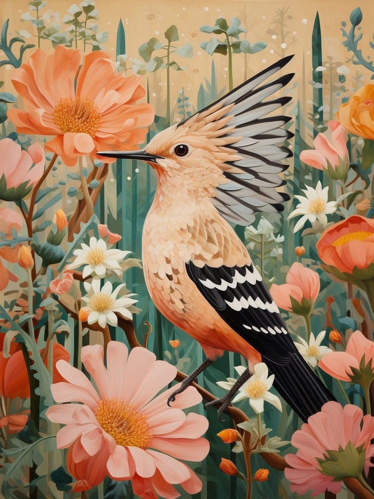 Hoopoe 3 Detailed Bird Painting