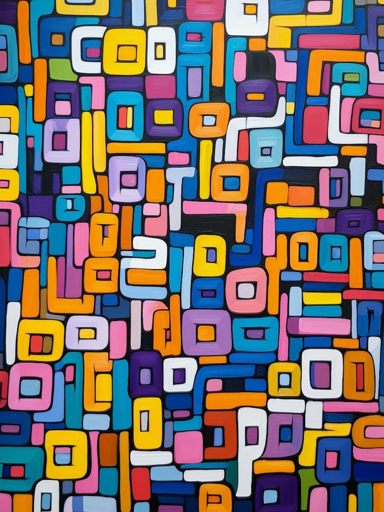 Modern Crochet Abstract Illustration