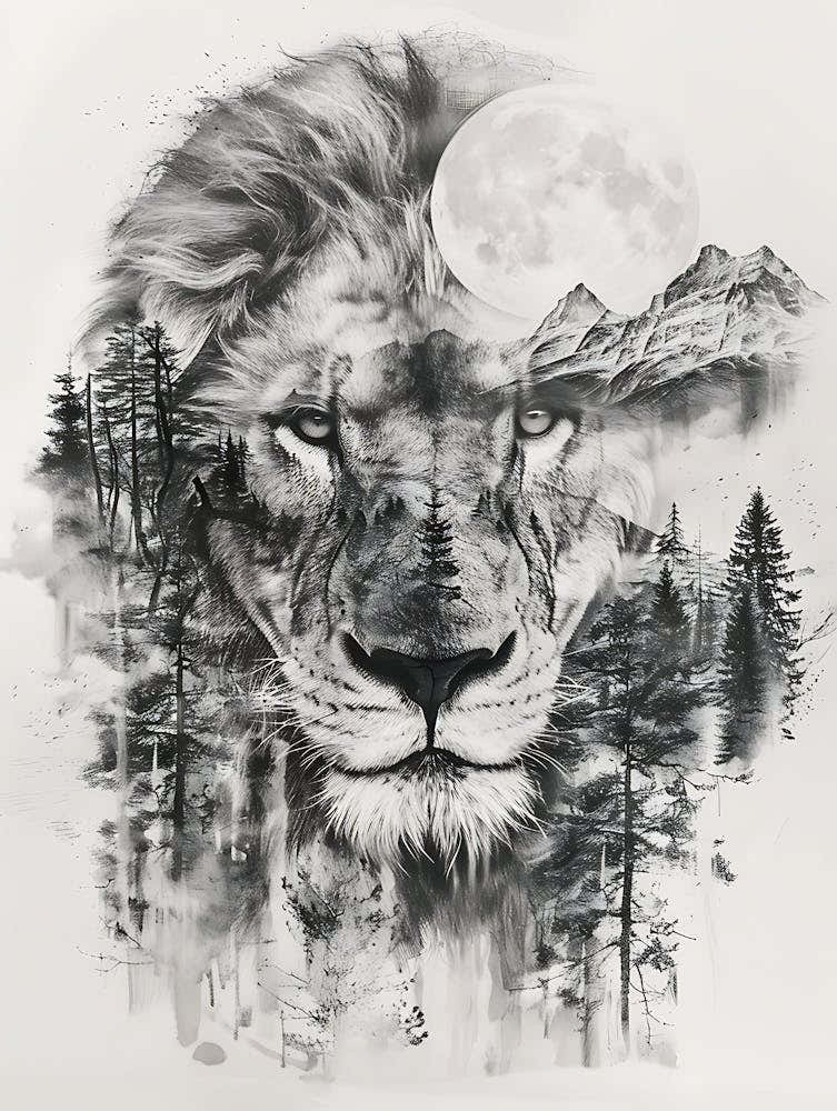 Lion In The Forest 8