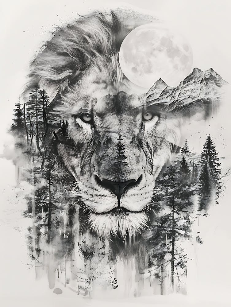 Lion In The Forest 8