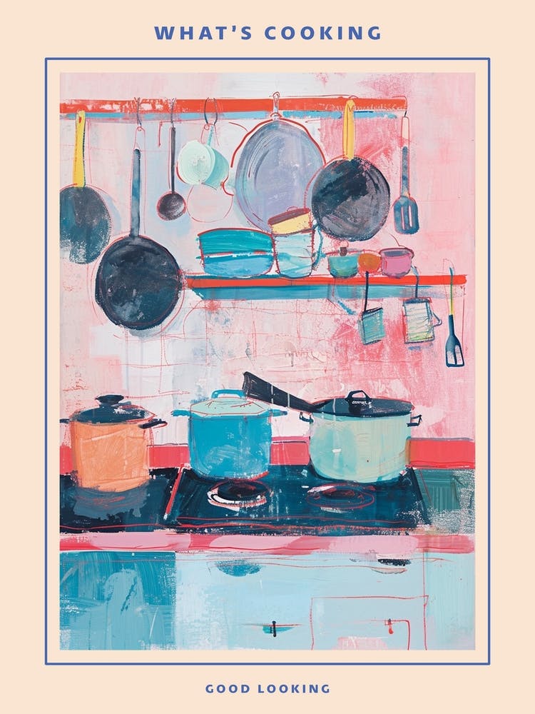 Kitsch Pots & Pans Painting 3 Poster