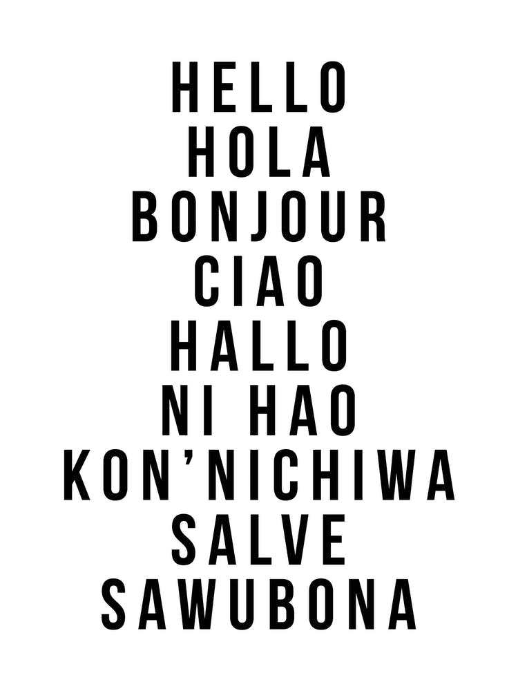 Hello In Multiple Languages Hola Bonjour Ciao Halo 
