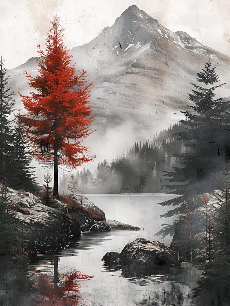 Red Tree Canvas Print