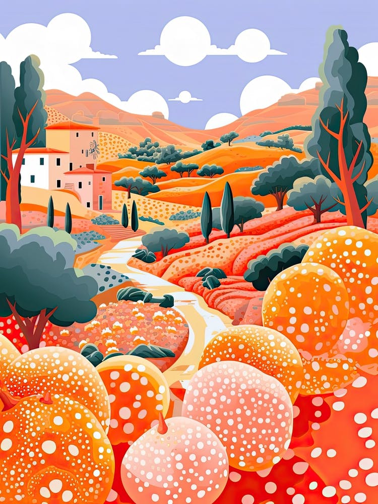 Agrigento, Italy, Illustration In The Style Of Pop Art 2