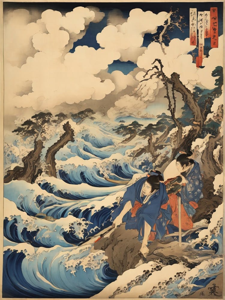 Rochishin Chopping Off The Head Of Nio Katsushika Hoku 0