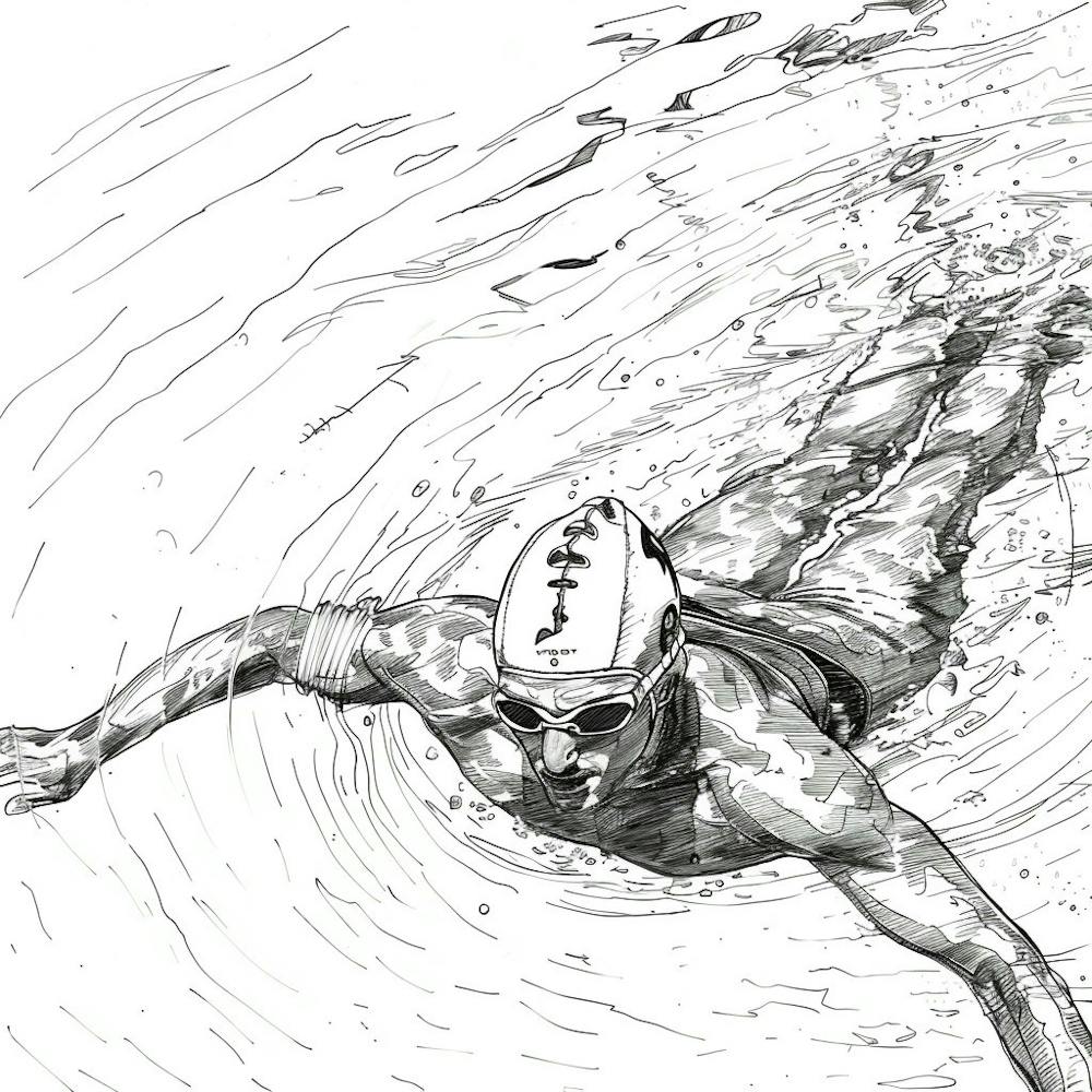 A Swimmer In A Pool Hand Drawn Sketch Illustrati 1718672202 3