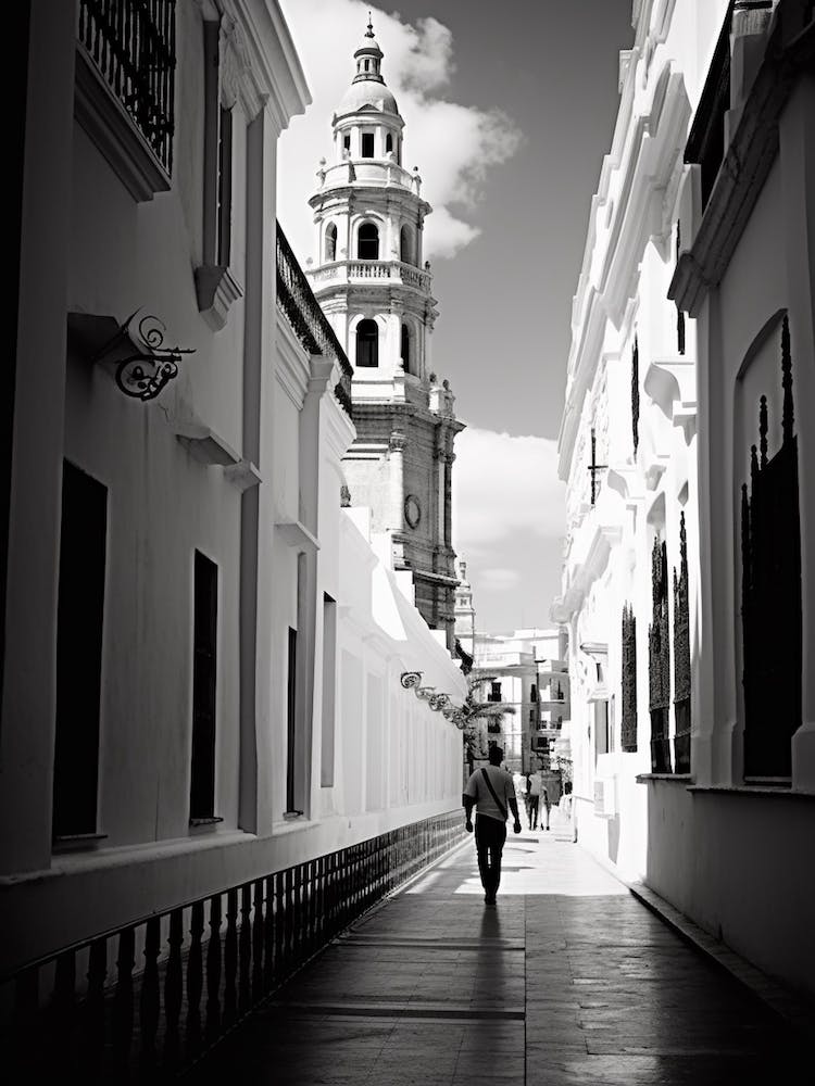 Cádiz, Spanien, Schwarz-Weiß-Analogfotografie 8