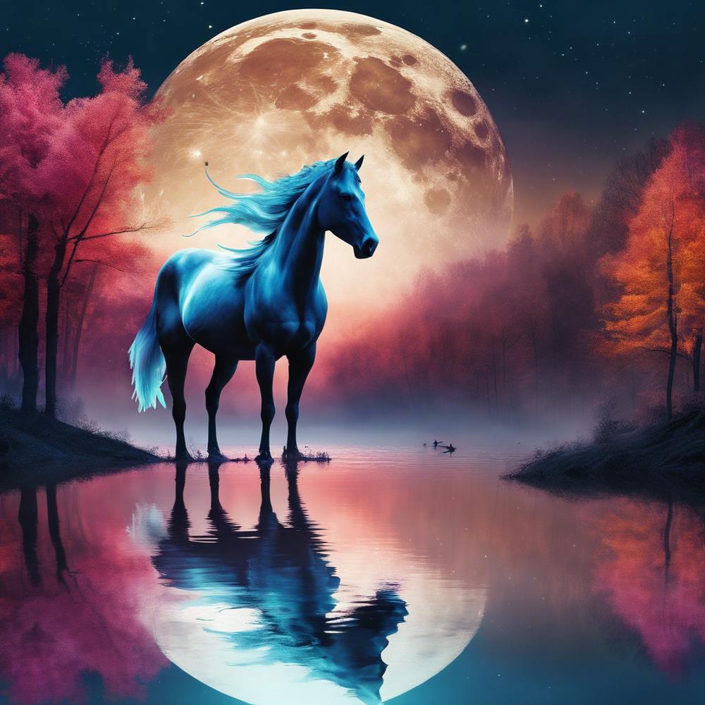 Horse In The Moonlight