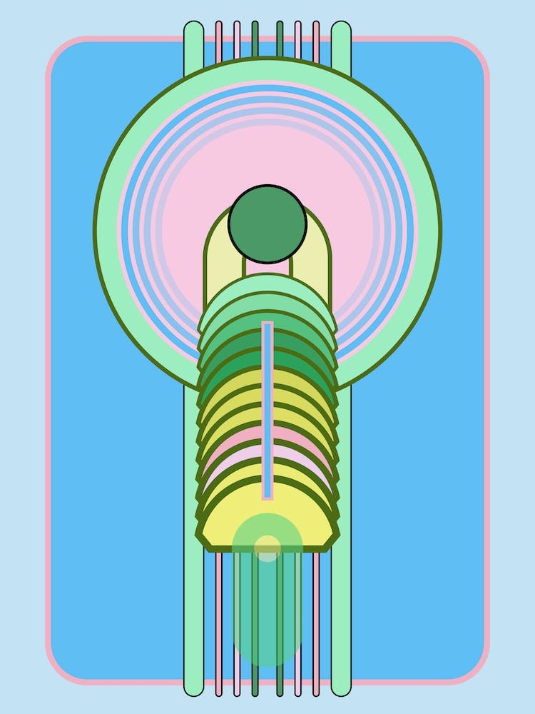 This Is The Thing Blue Green Geometric Abstract