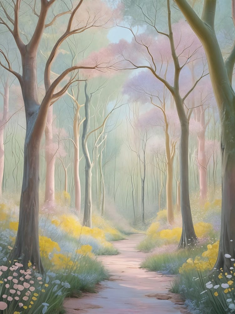 Mystical Pastel Woods