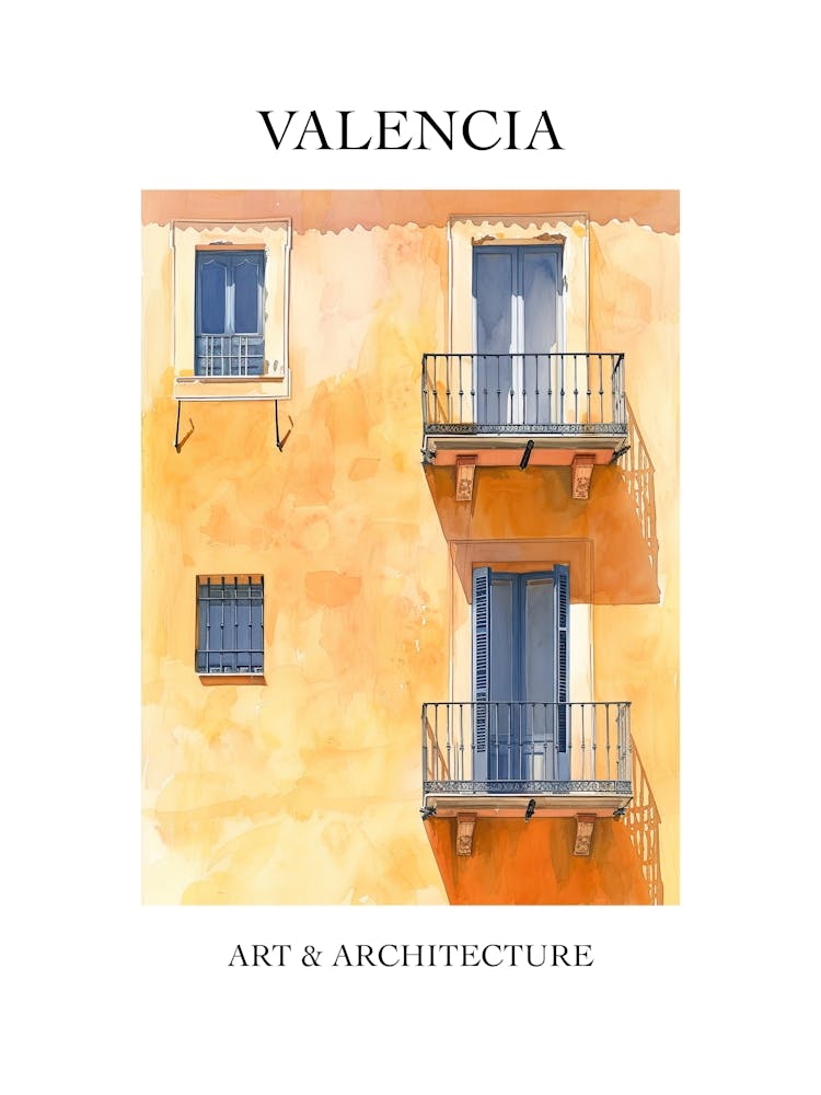 Valencia Travel And Architecture Poster 2