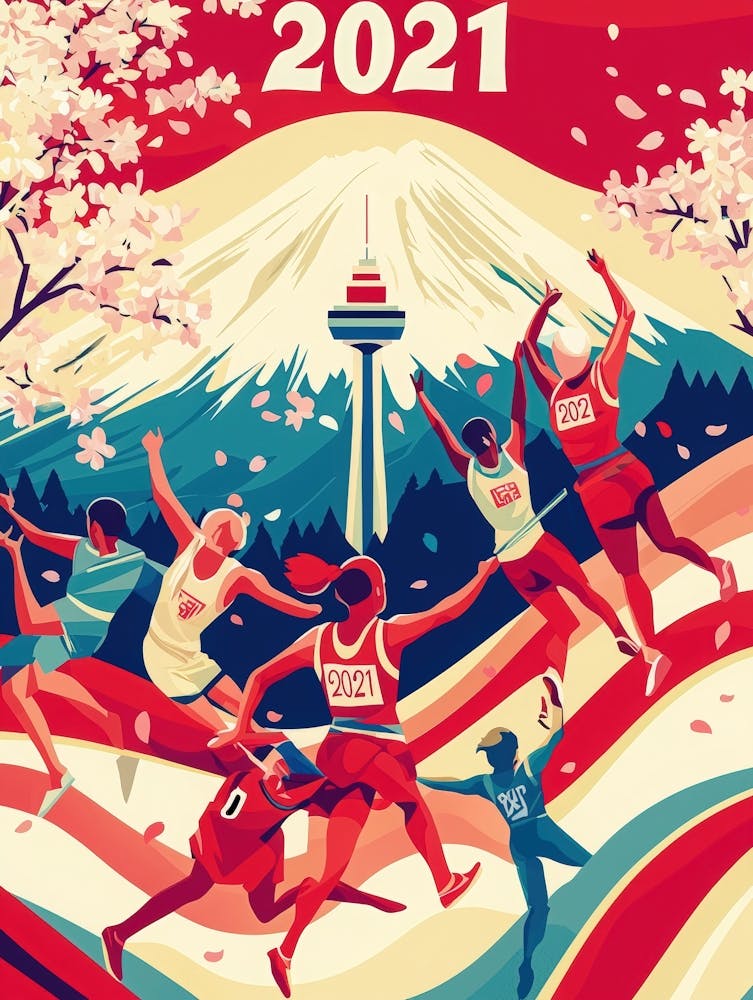 Aihrgdesign Une Affiche de Sport Vibrante Pour l'Été 2021 de Tokyo 06ec9f0f E665 45b3 B704 61489fa73268 0