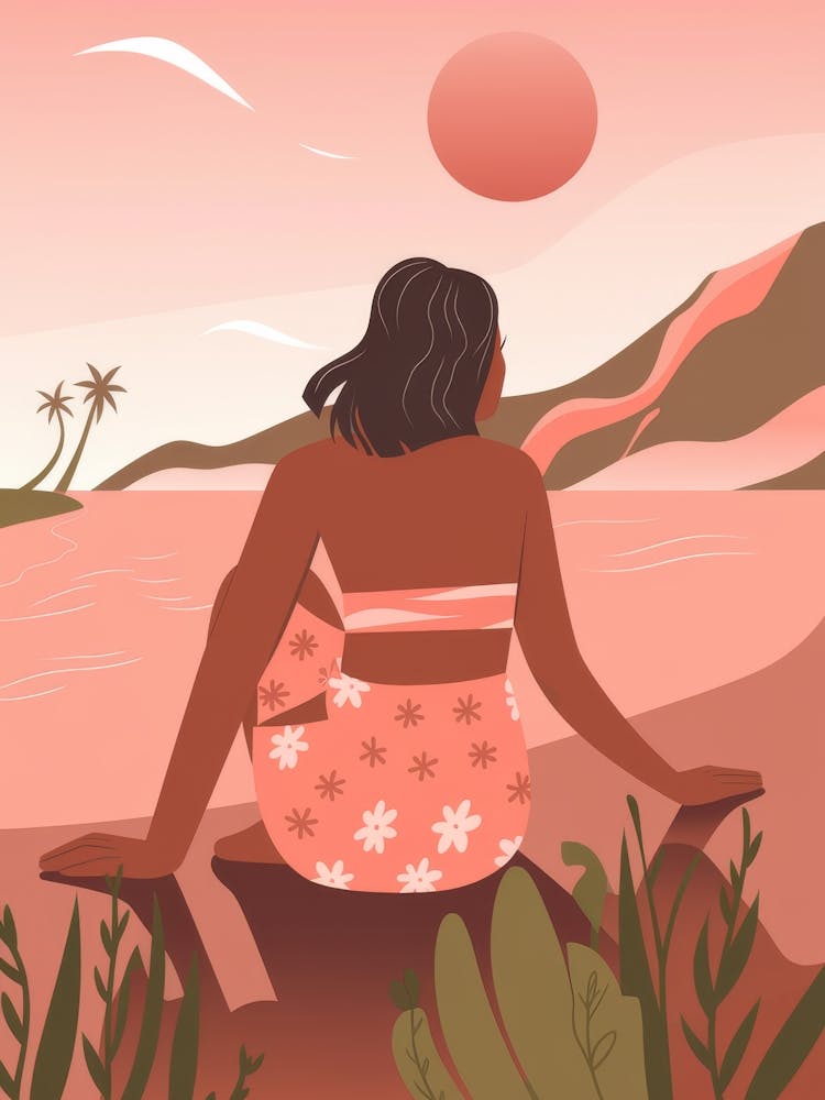 Ocean Sunset Reflection