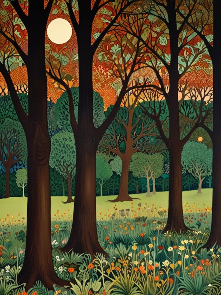 William Morris Woods At Dusk