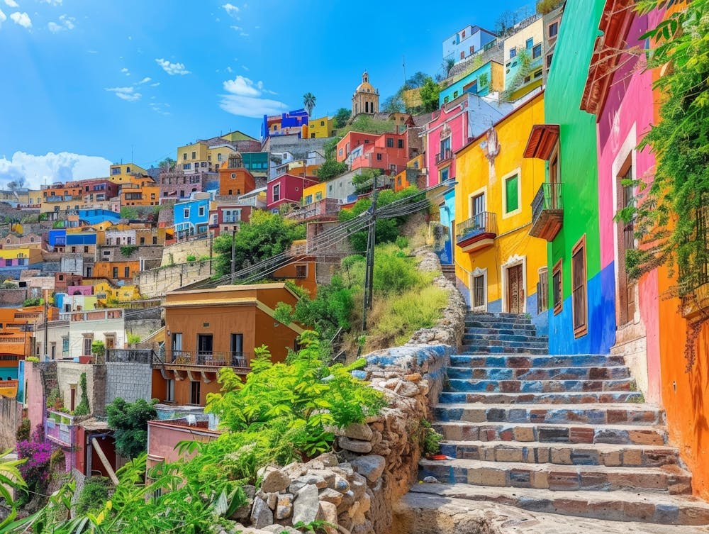 Colorful Mexican Town 2