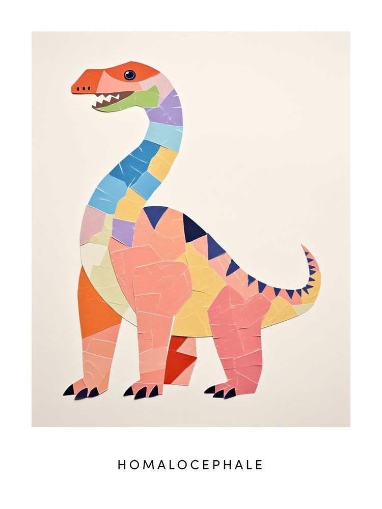 Nursery Dinosaur Art Homalocephale 1 Poster